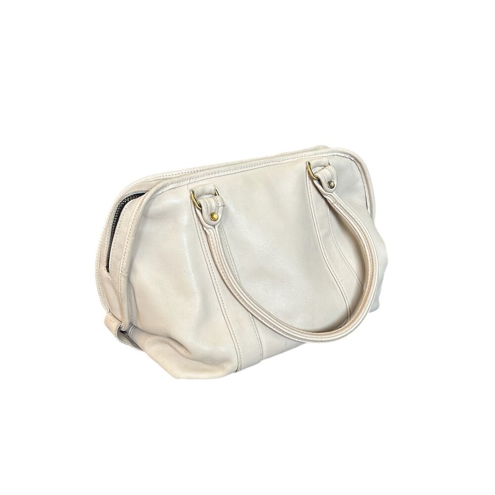 Coach Vintage Soft Satchel or Doctor Bag in Cream Leather